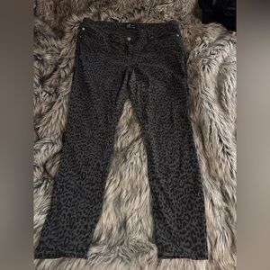 GAP Black Leopard Print Skinny Pants Jeggings size 16/33R